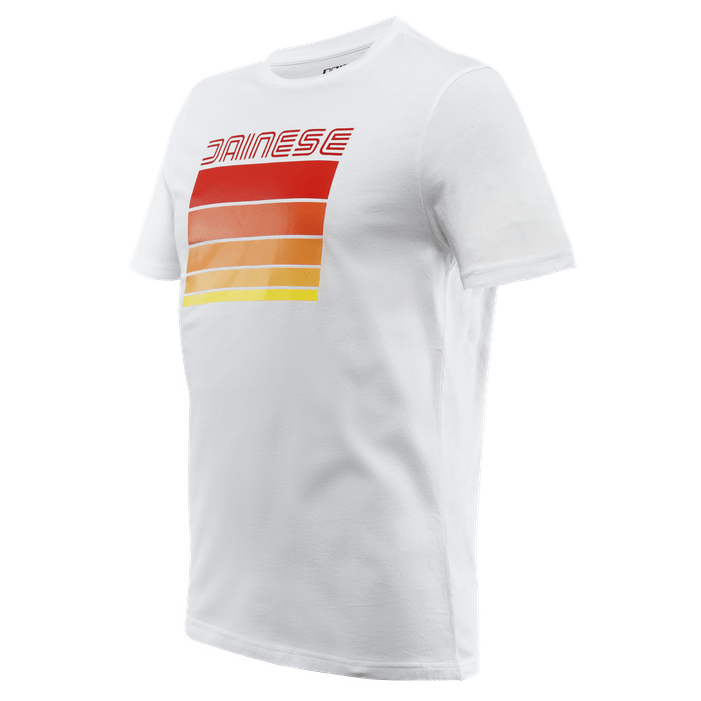 T-Shirt Dainese Stripes White/Red-0